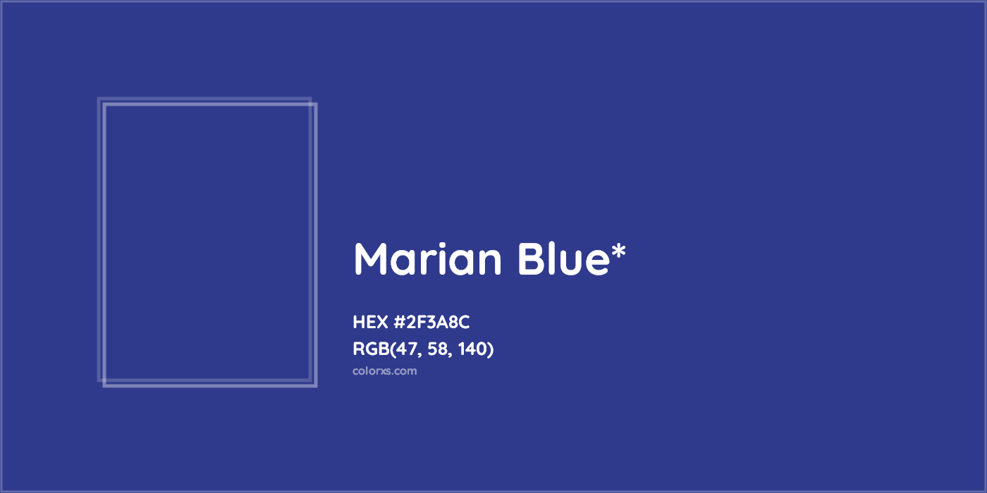 HEX #2F3A8C Color Name, Color Code, Palettes, Similar Paints, Images