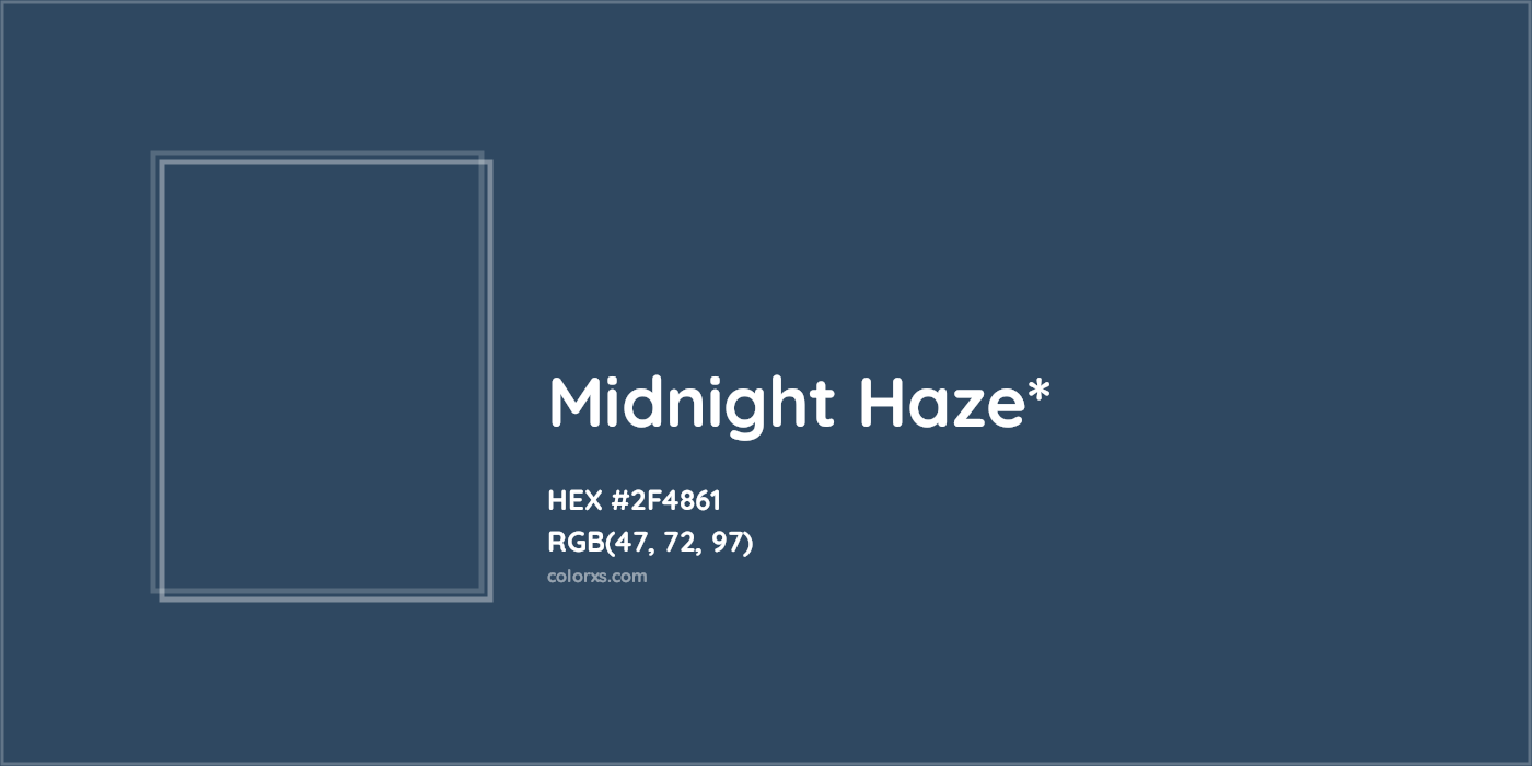 HEX #2F4861 Color Name, Color Code, Palettes, Similar Paints, Images