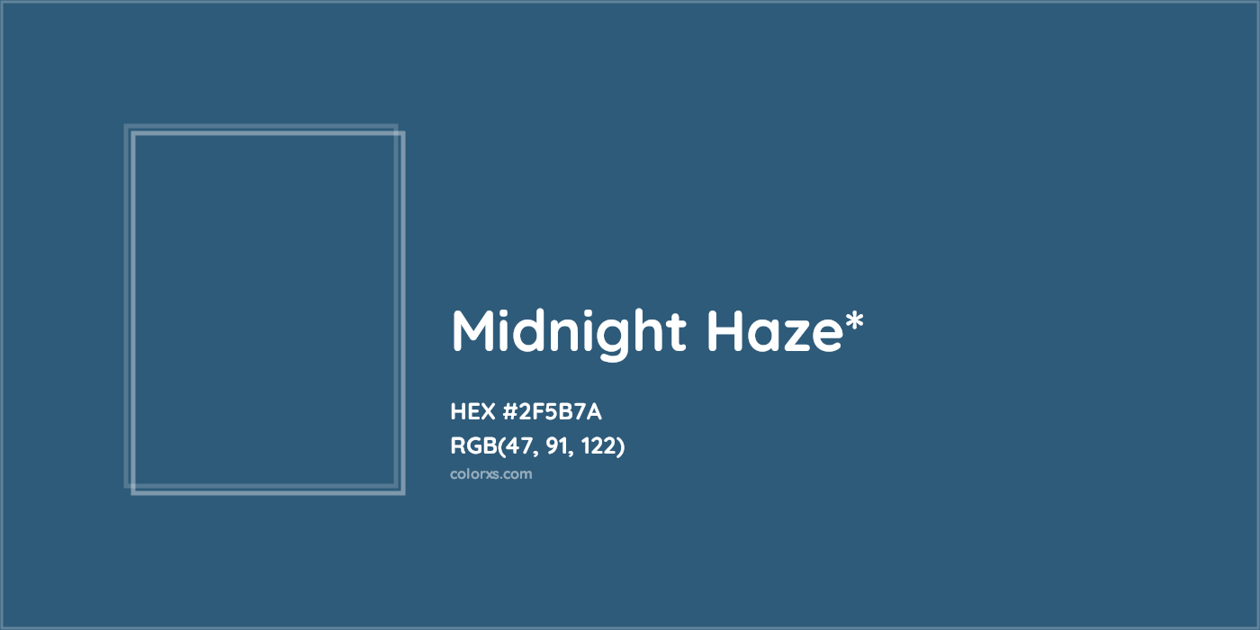 HEX #2F5B7A Color Name, Color Code, Palettes, Similar Paints, Images