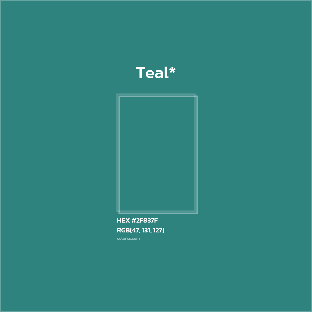 HEX #2F837F Color Name, Color Code, Palettes, Similar Paints, Images