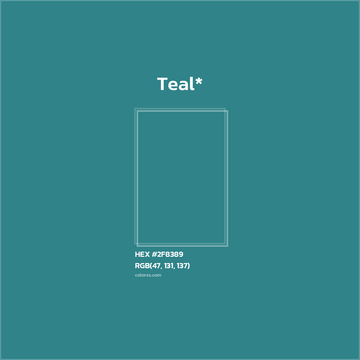 HEX #2F8389 Color Name, Color Code, Palettes, Similar Paints, Images
