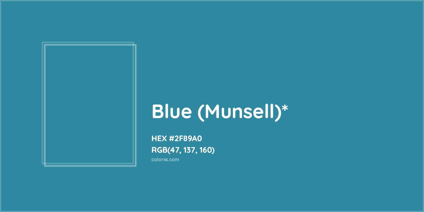 HEX #2F89A0 Color Name, Color Code, Palettes, Similar Paints, Images