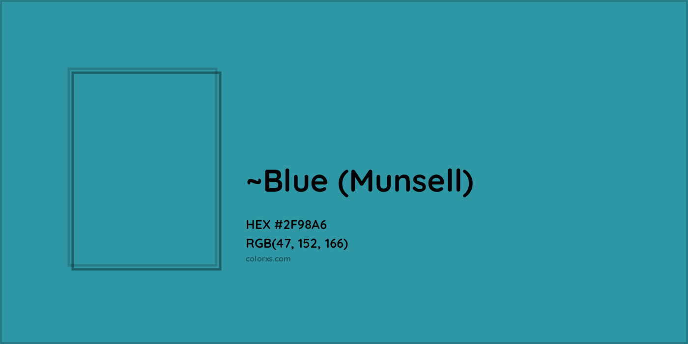 HEX #2F98A6 Color Name, Color Code, Palettes, Similar Paints, Images