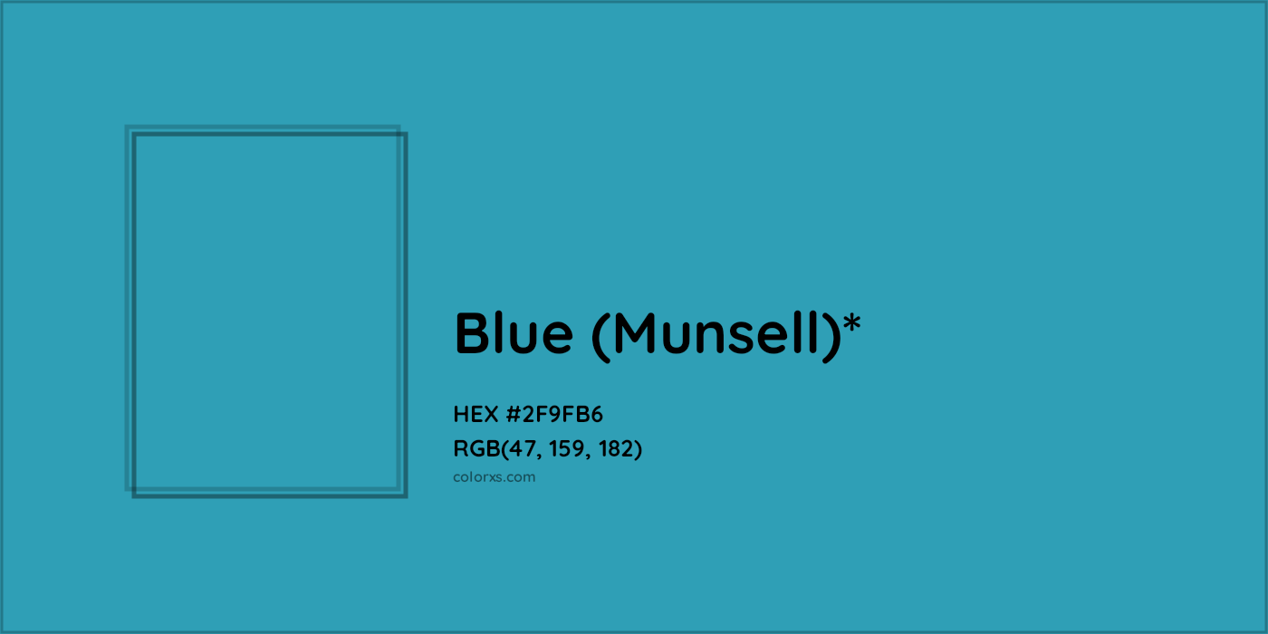 HEX #2F9FB6 Color Name, Color Code, Palettes, Similar Paints, Images