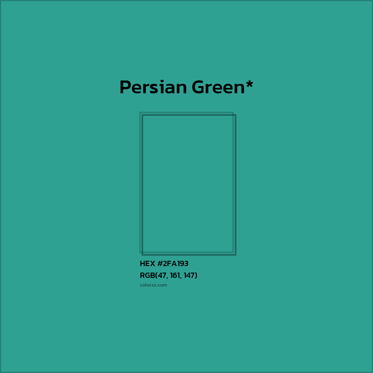 HEX #2FA193 Color Name, Color Code, Palettes, Similar Paints, Images