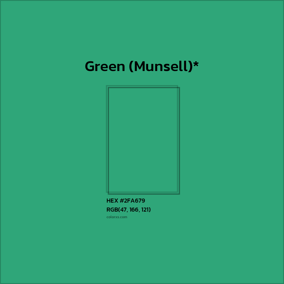 HEX #2FA679 Color Name, Color Code, Palettes, Similar Paints, Images