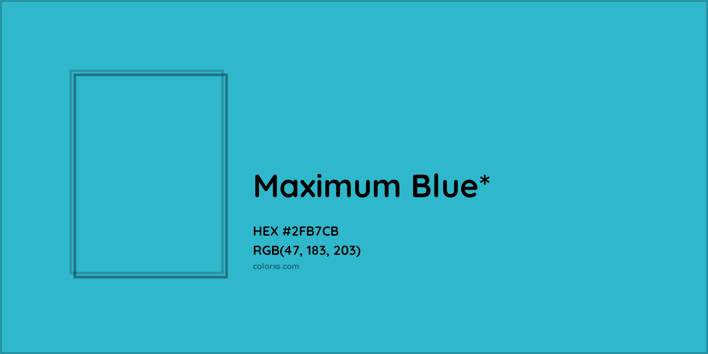 HEX #2FB7CB Color Name, Color Code, Palettes, Similar Paints, Images