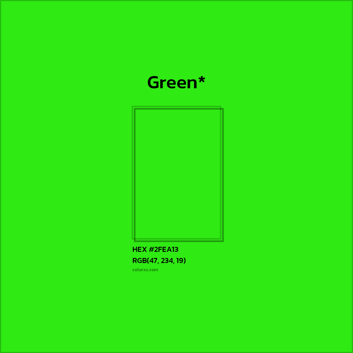 HEX #2FEA13 Color Name, Color Code, Palettes, Similar Paints, Images