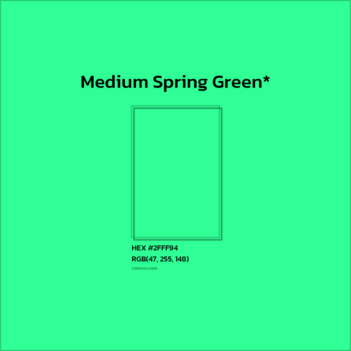 HEX #2FFF94 Color Name, Color Code, Palettes, Similar Paints, Images