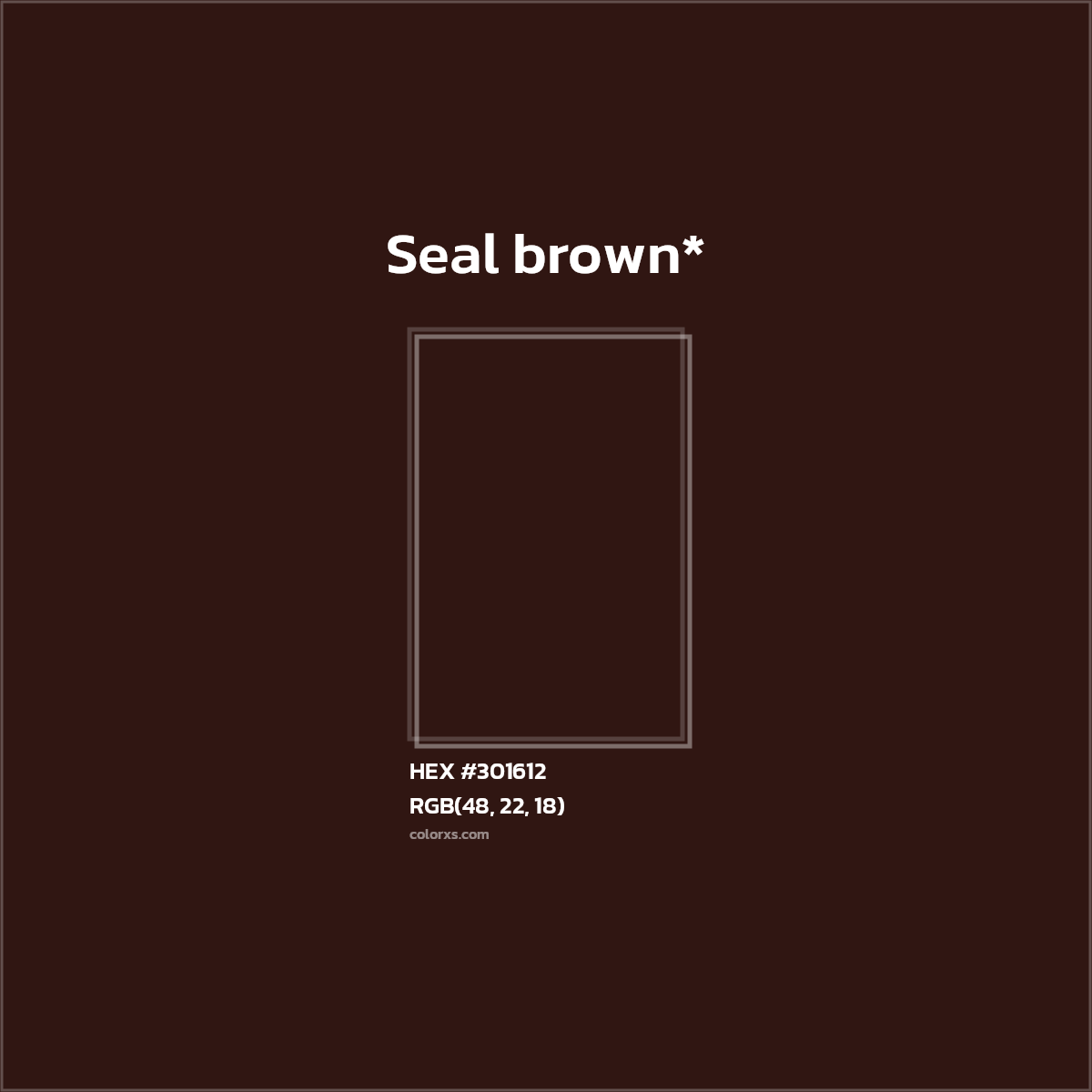 HEX #301612 Color Name, Color Code, Palettes, Similar Paints, Images
