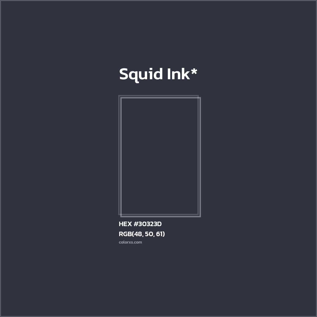 HEX #30323D Color Name, Color Code, Palettes, Similar Paints, Images
