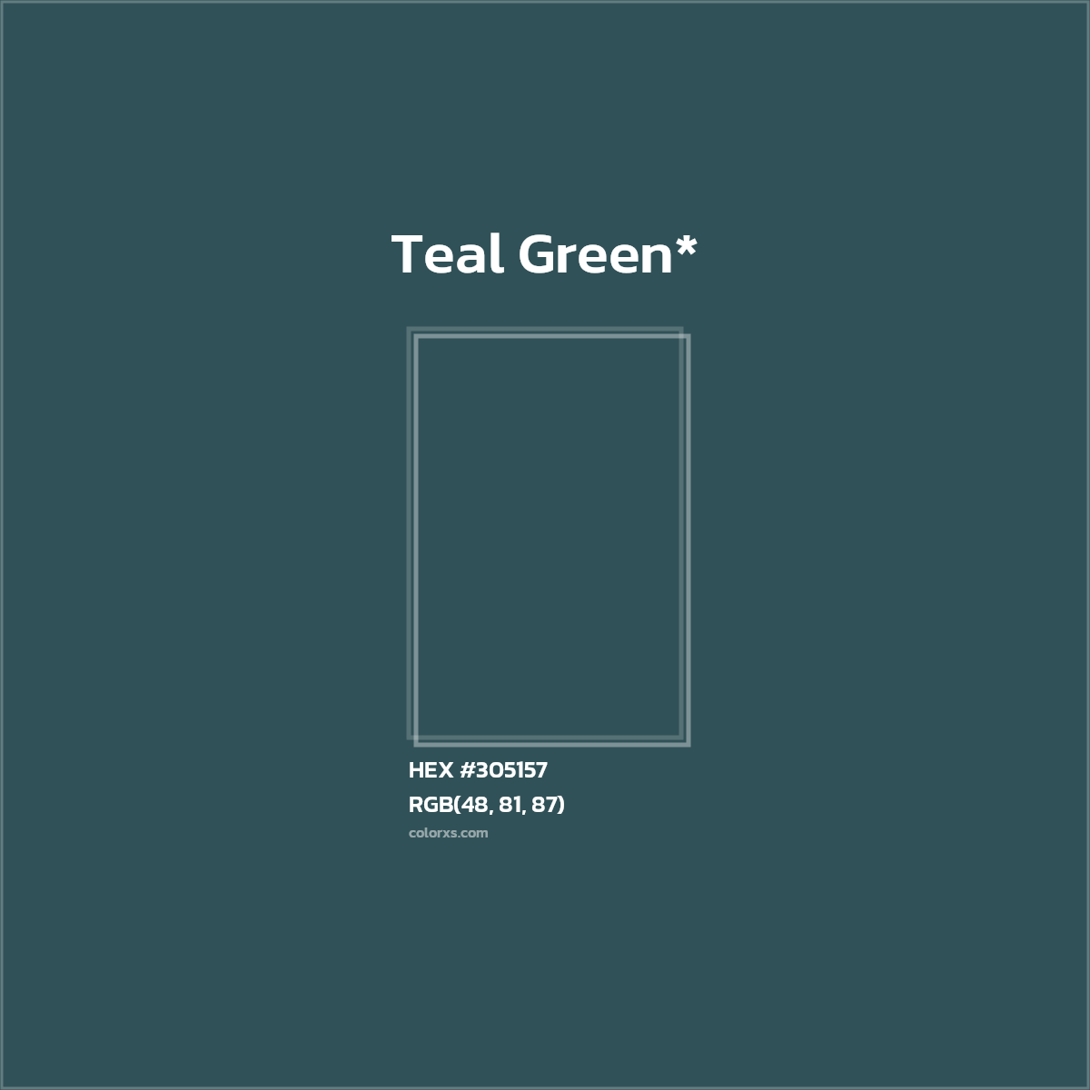 HEX #305157 Color Name, Color Code, Palettes, Similar Paints, Images