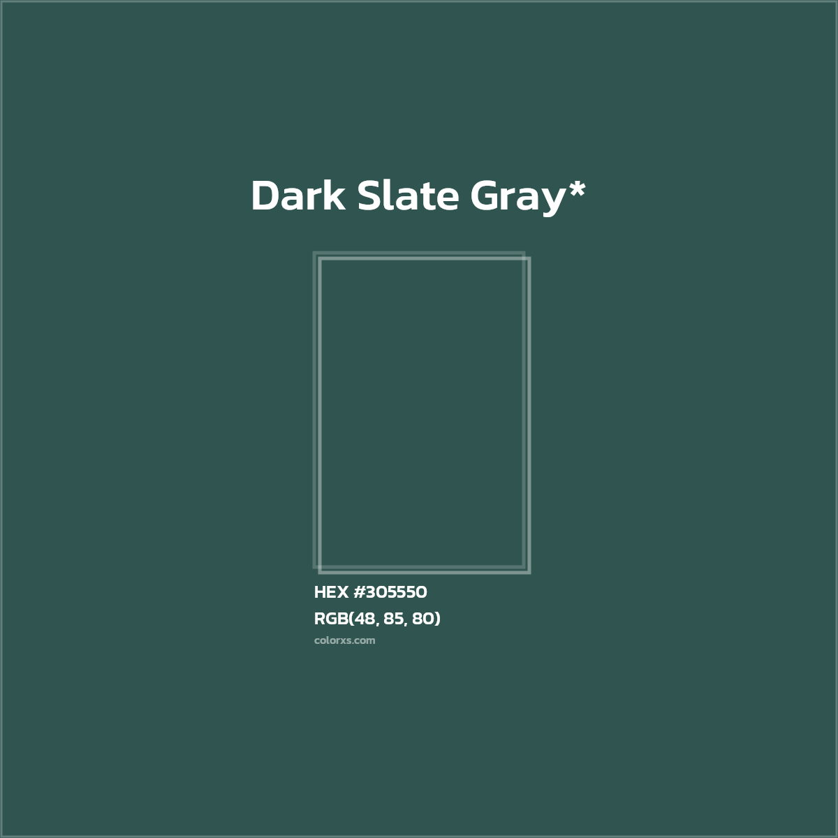 HEX #305550 Color Name, Color Code, Palettes, Similar Paints, Images