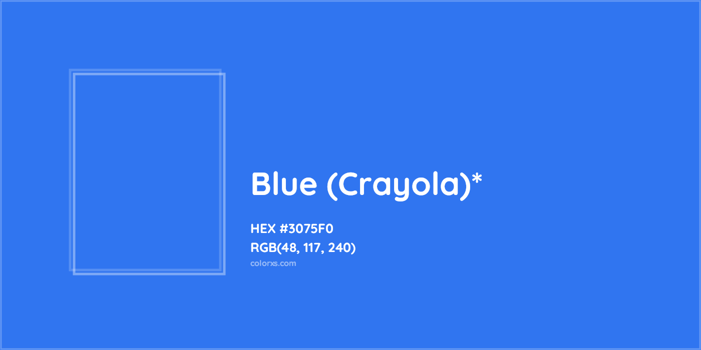 HEX #3075F0 Color Name, Color Code, Palettes, Similar Paints, Images