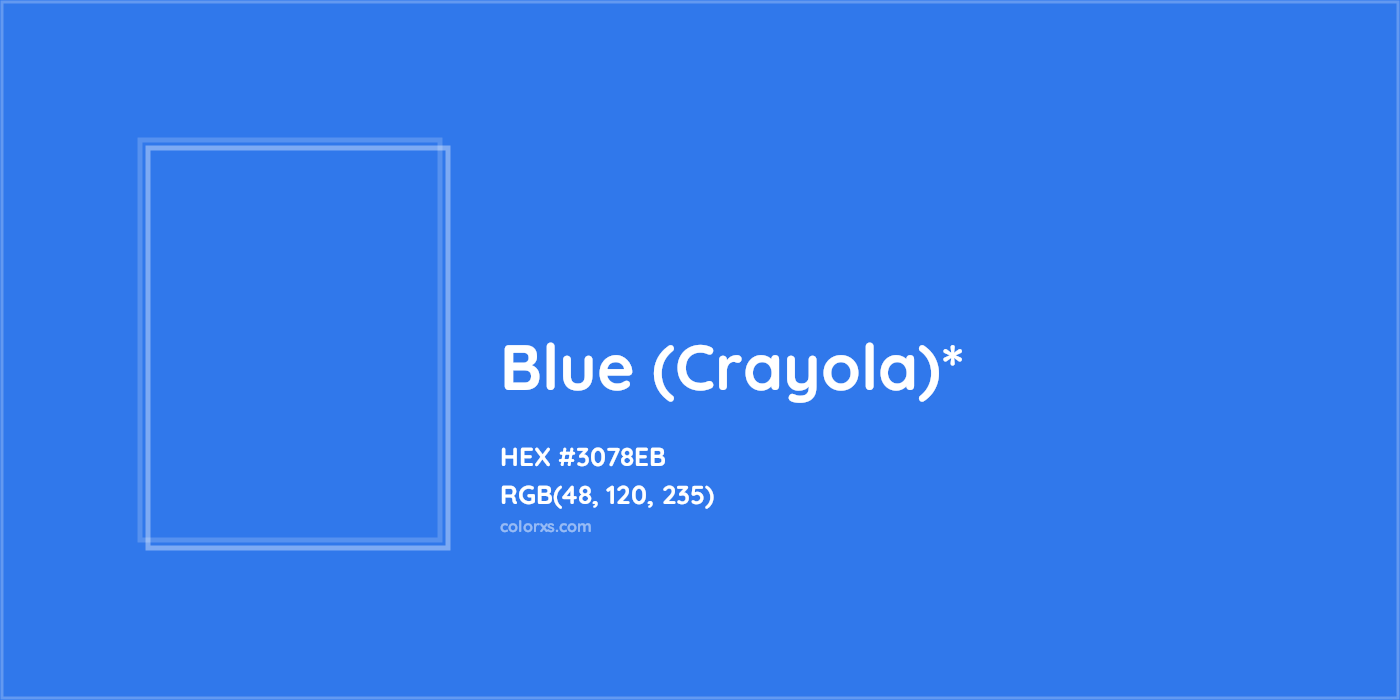 HEX #3078EB Color Name, Color Code, Palettes, Similar Paints, Images