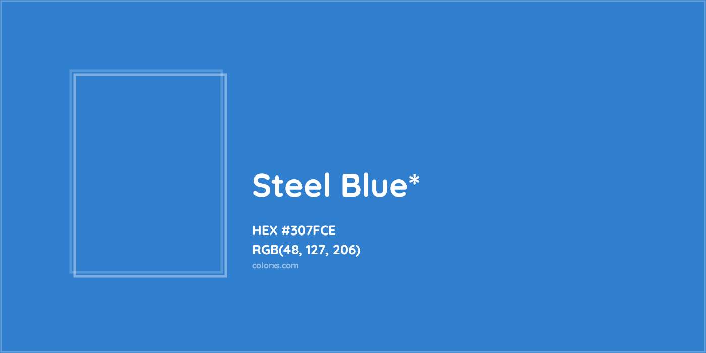 HEX #307FCE Color Name, Color Code, Palettes, Similar Paints, Images