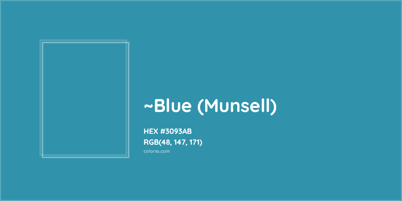 HEX #3093AB Color Name, Color Code, Palettes, Similar Paints, Images