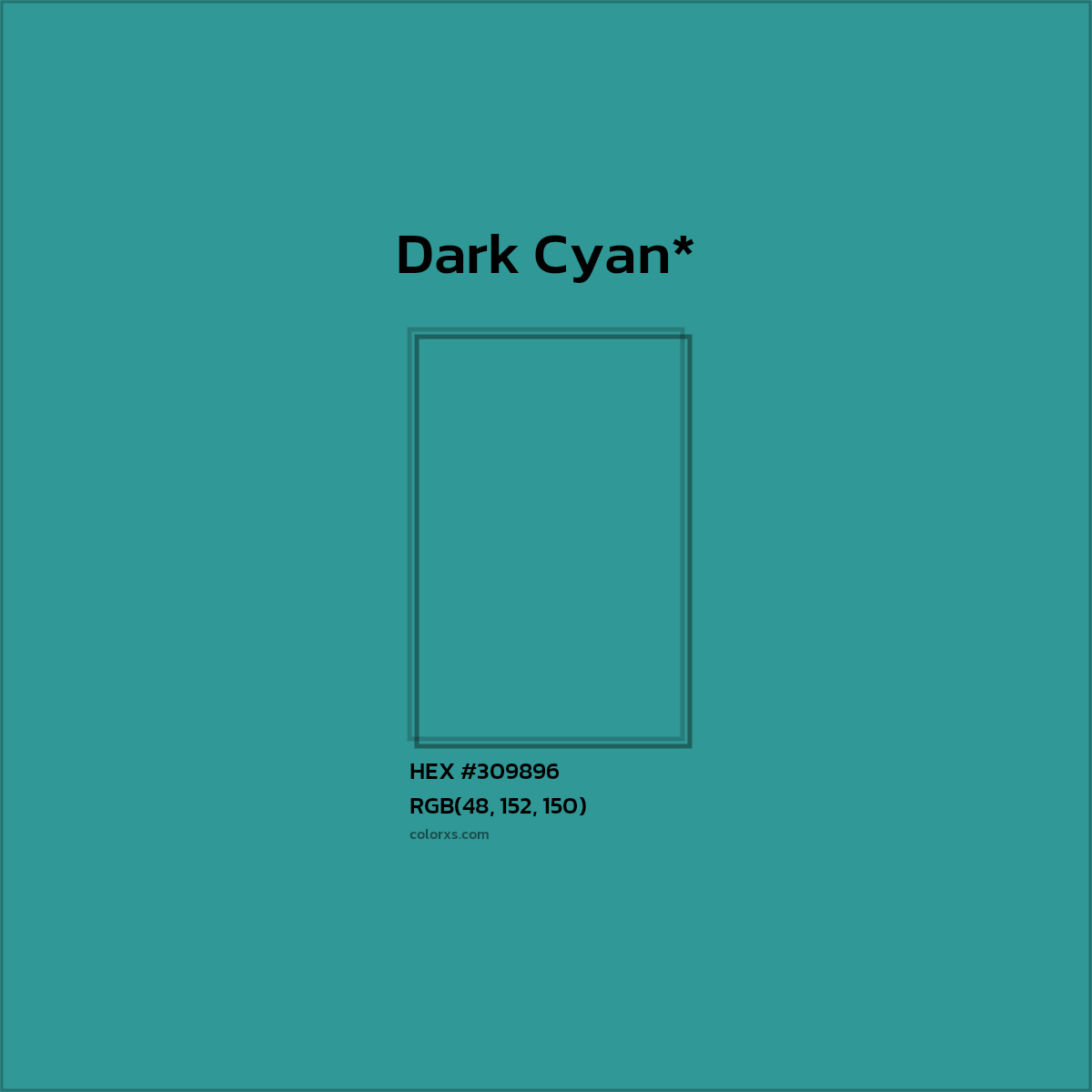 HEX #309896 Color Name, Color Code, Palettes, Similar Paints, Images