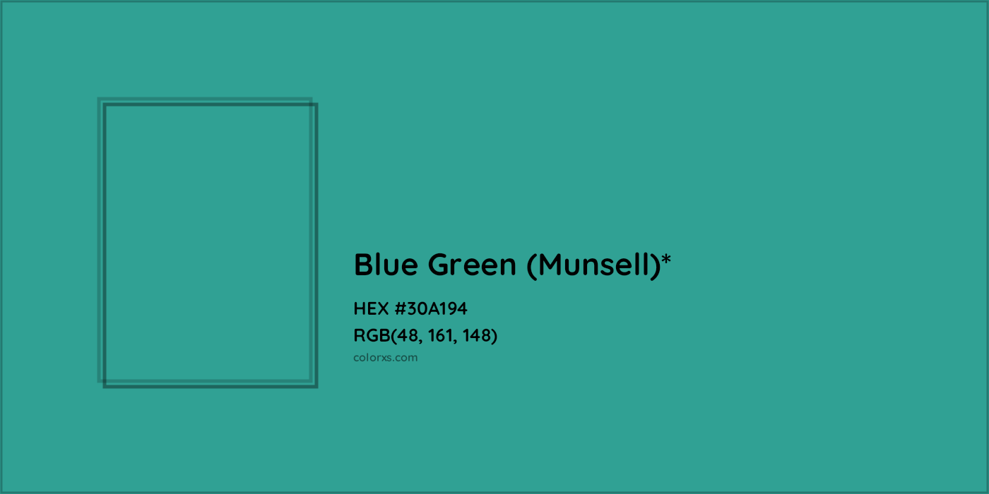 HEX #30A194 Color Name, Color Code, Palettes, Similar Paints, Images