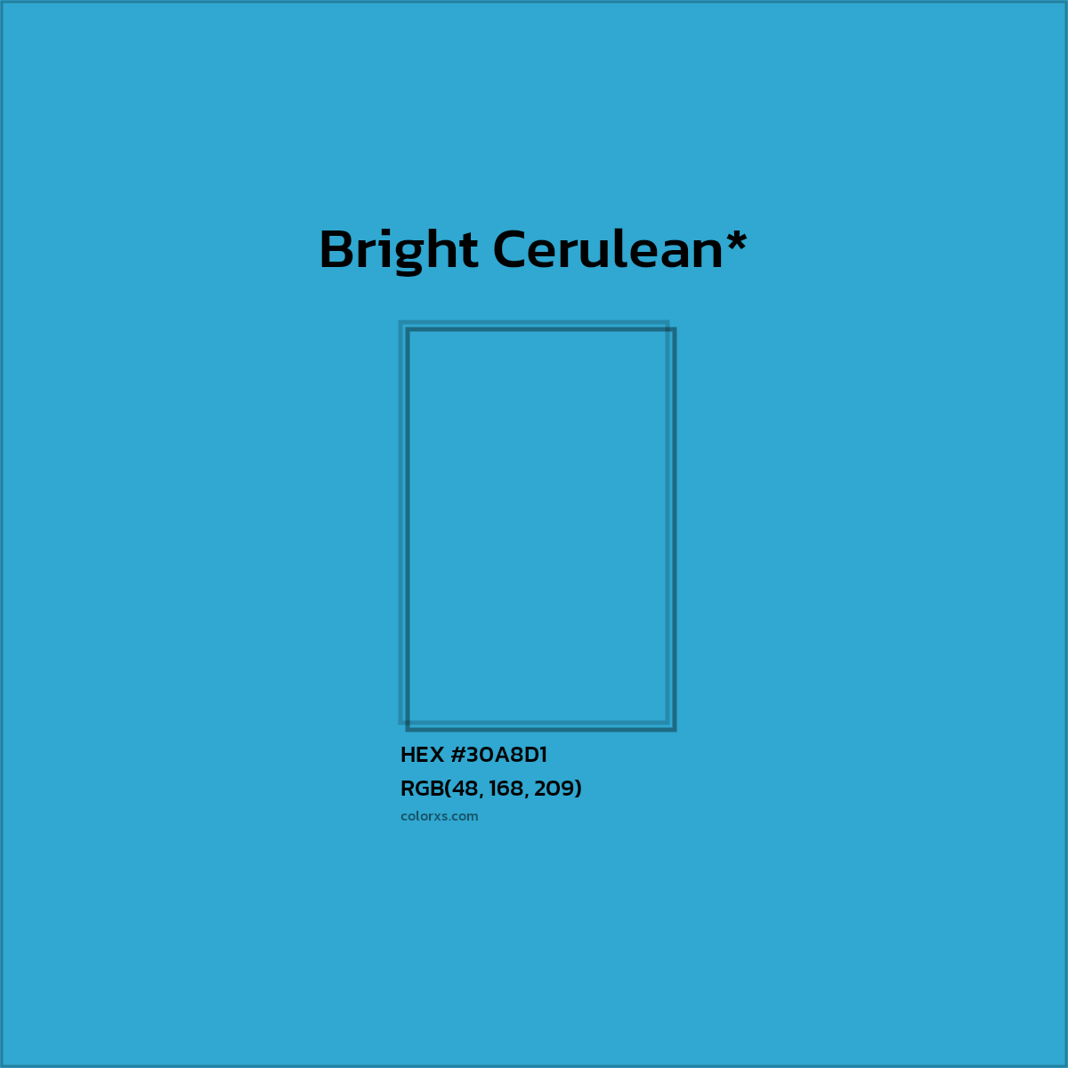 HEX #30A8D1 Color Name, Color Code, Palettes, Similar Paints, Images