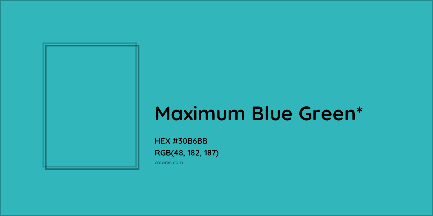 HEX #30B6BB Color Name, Color Code, Palettes, Similar Paints, Images