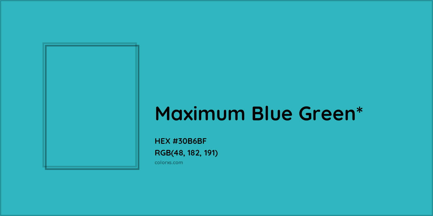 HEX #30B6BF Color Name, Color Code, Palettes, Similar Paints, Images