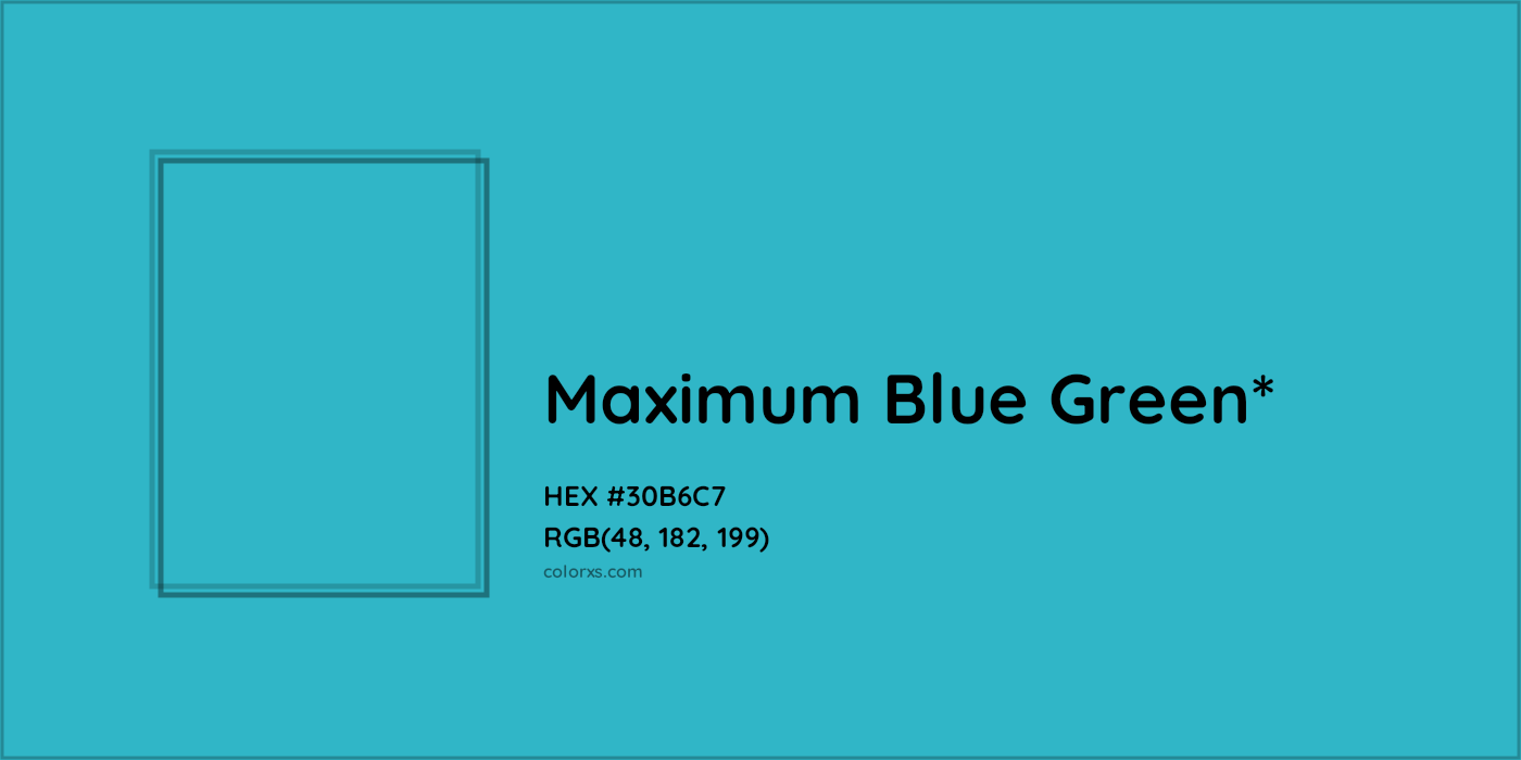 HEX #30B6C7 Color Name, Color Code, Palettes, Similar Paints, Images