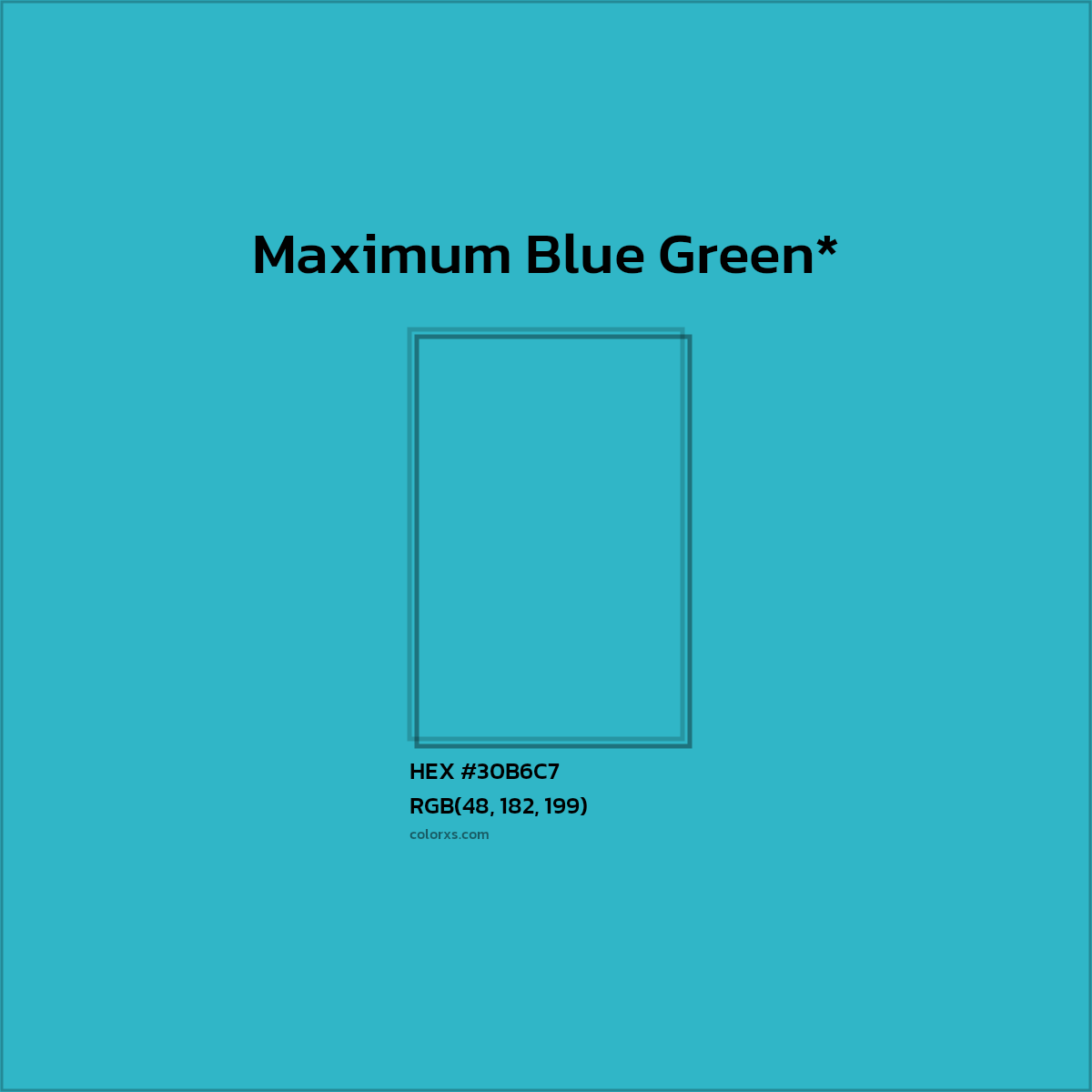 HEX #30B6C7 Color Name, Color Code, Palettes, Similar Paints, Images