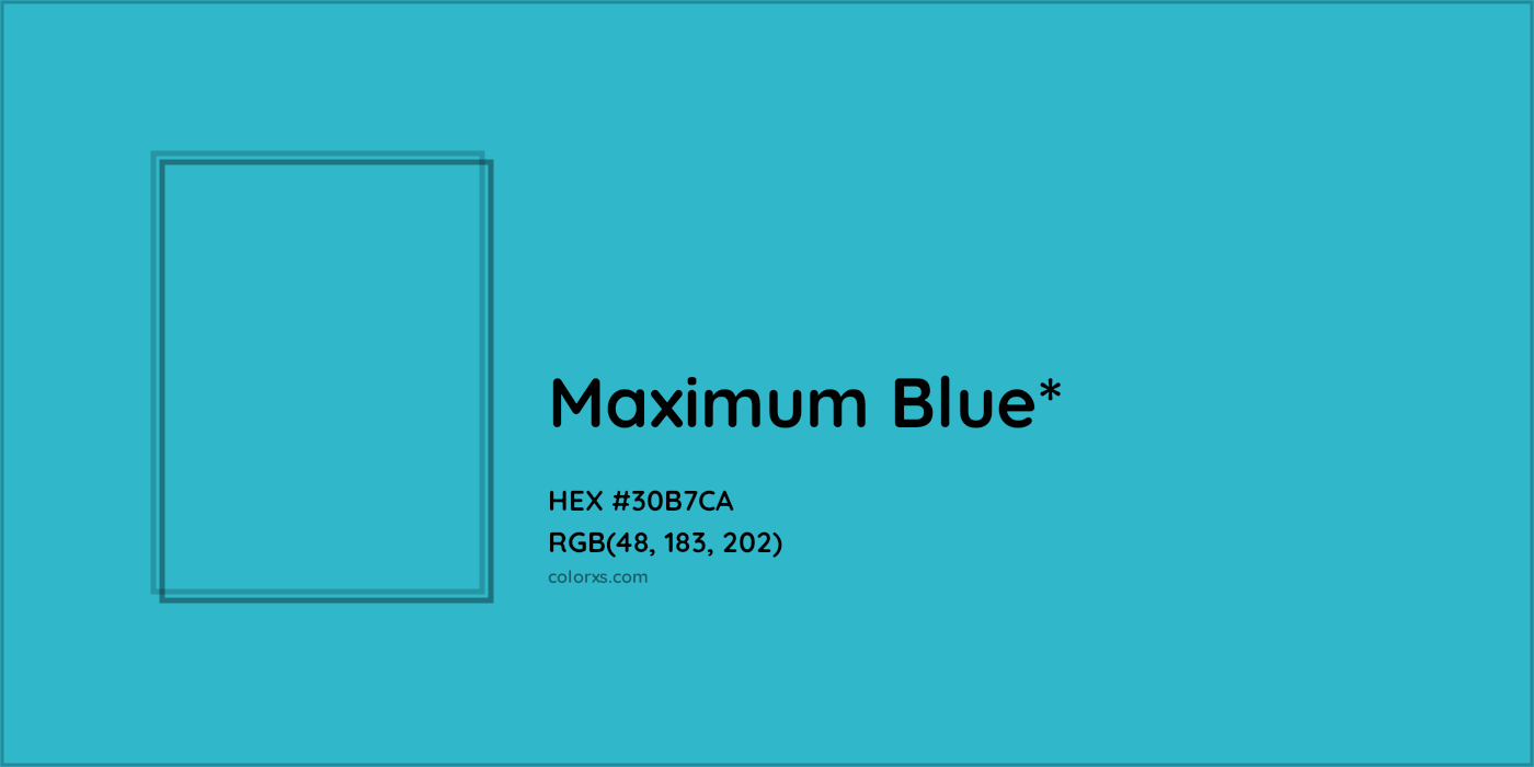 HEX #30B7CA Color Name, Color Code, Palettes, Similar Paints, Images