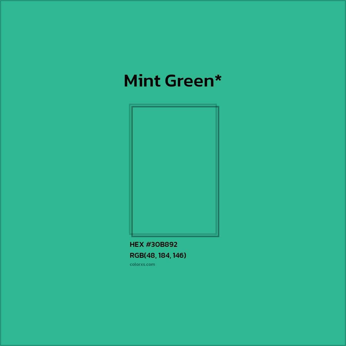 HEX #30B892 Color Name, Color Code, Palettes, Similar Paints, Images