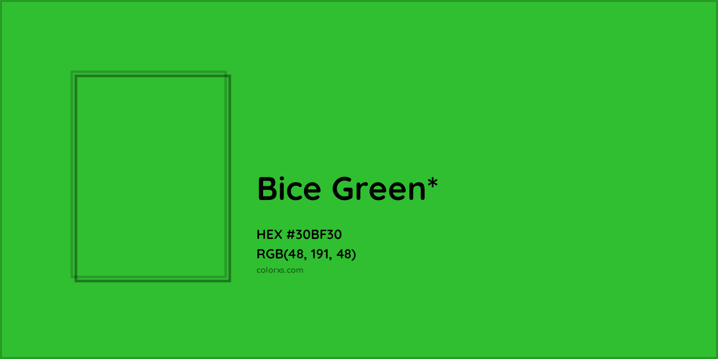 HEX #30BF30 Color Name, Color Code, Palettes, Similar Paints, Images