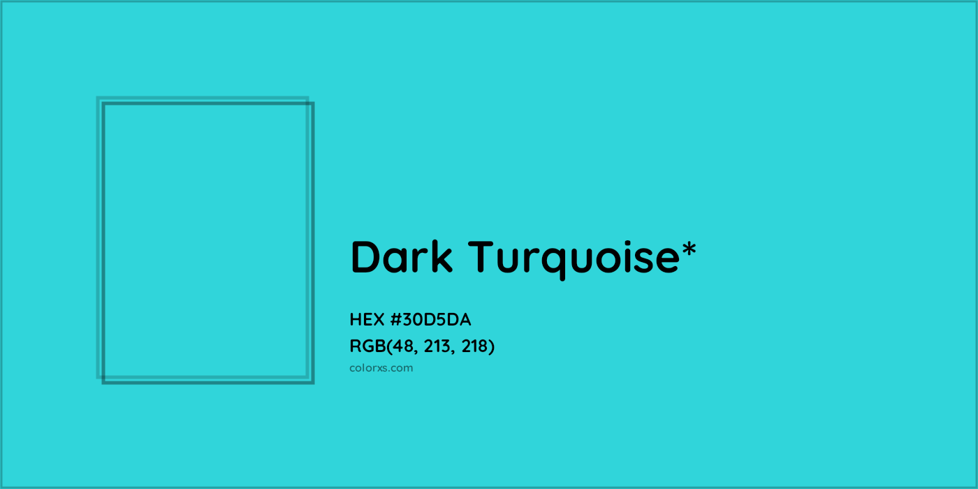 HEX #30D5DA Color Name, Color Code, Palettes, Similar Paints, Images