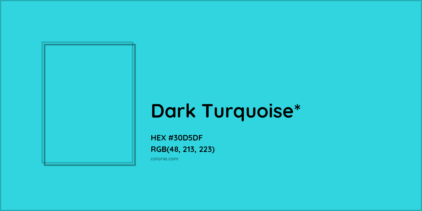 HEX #30D5DF Color Name, Color Code, Palettes, Similar Paints, Images