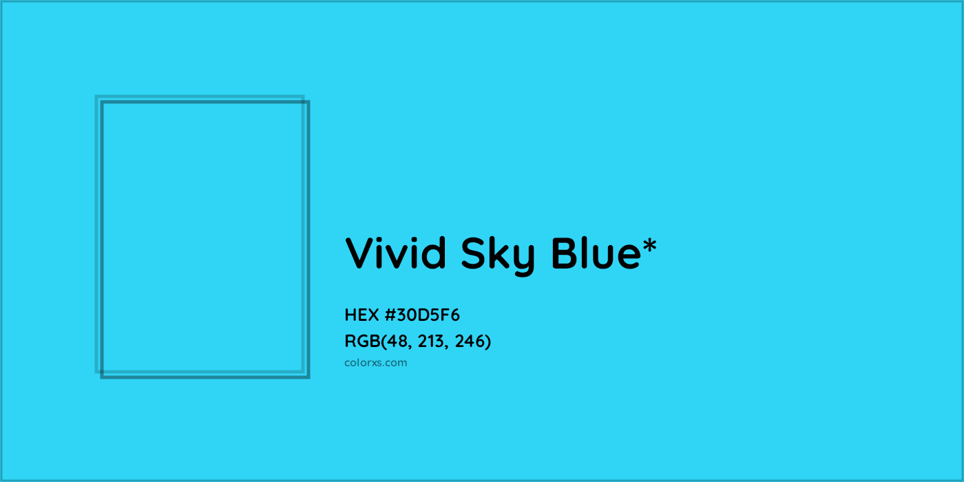 HEX #30D5F6 Color Name, Color Code, Palettes, Similar Paints, Images