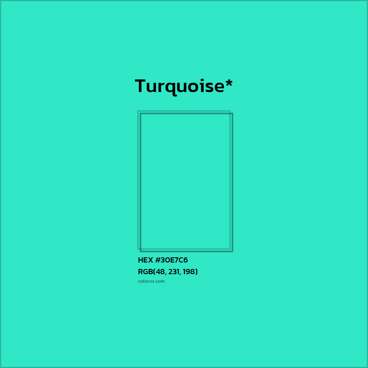 HEX #30E7C6 Color Name, Color Code, Palettes, Similar Paints, Images