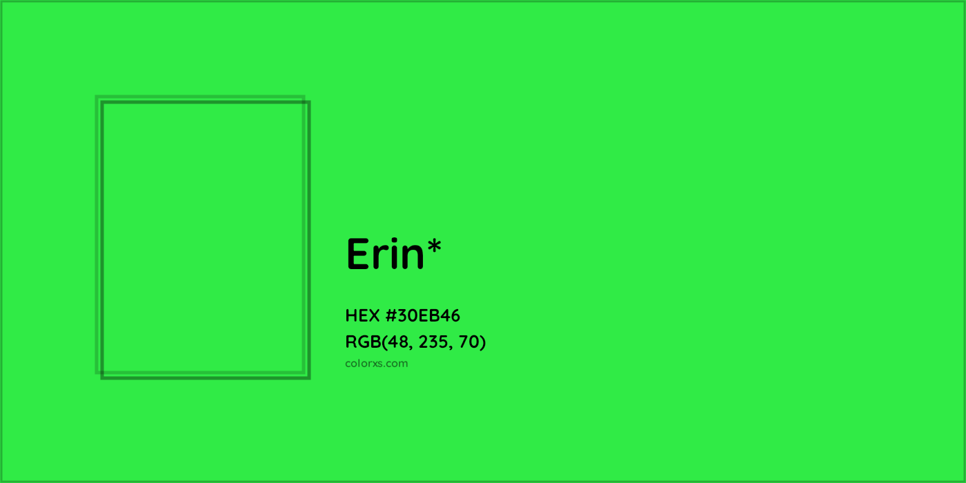 HEX #30EB46 Color Name, Color Code, Palettes, Similar Paints, Images