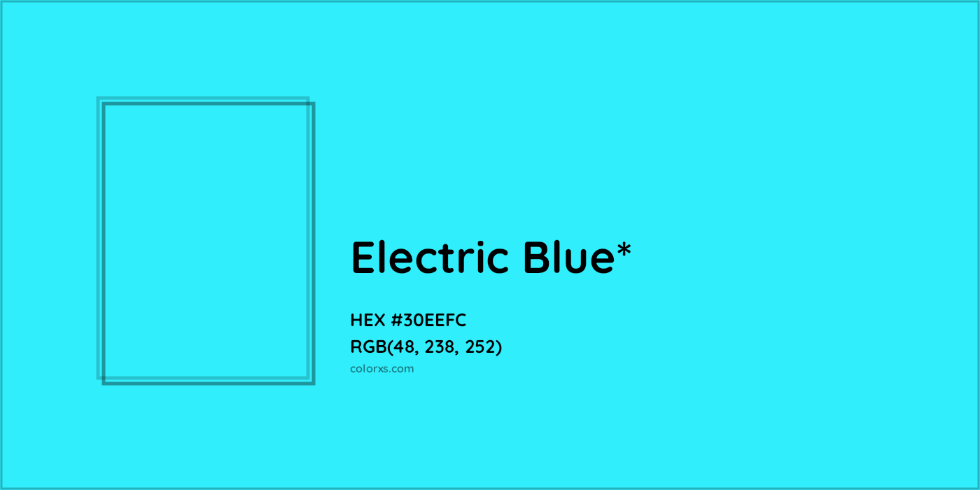 HEX #30EEFC Color Name, Color Code, Palettes, Similar Paints, Images