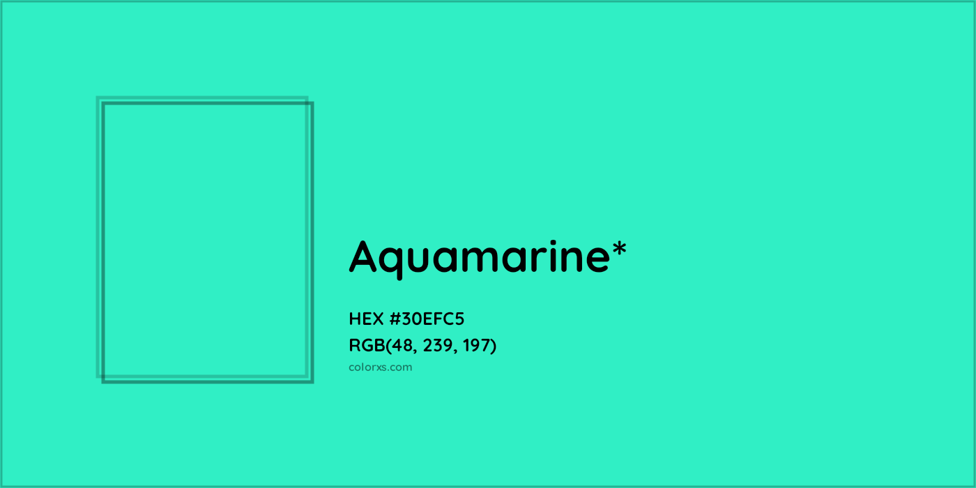 HEX #30EFC5 Color Name, Color Code, Palettes, Similar Paints, Images
