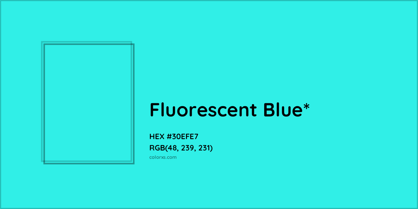 HEX #30EFE7 Color Name, Color Code, Palettes, Similar Paints, Images