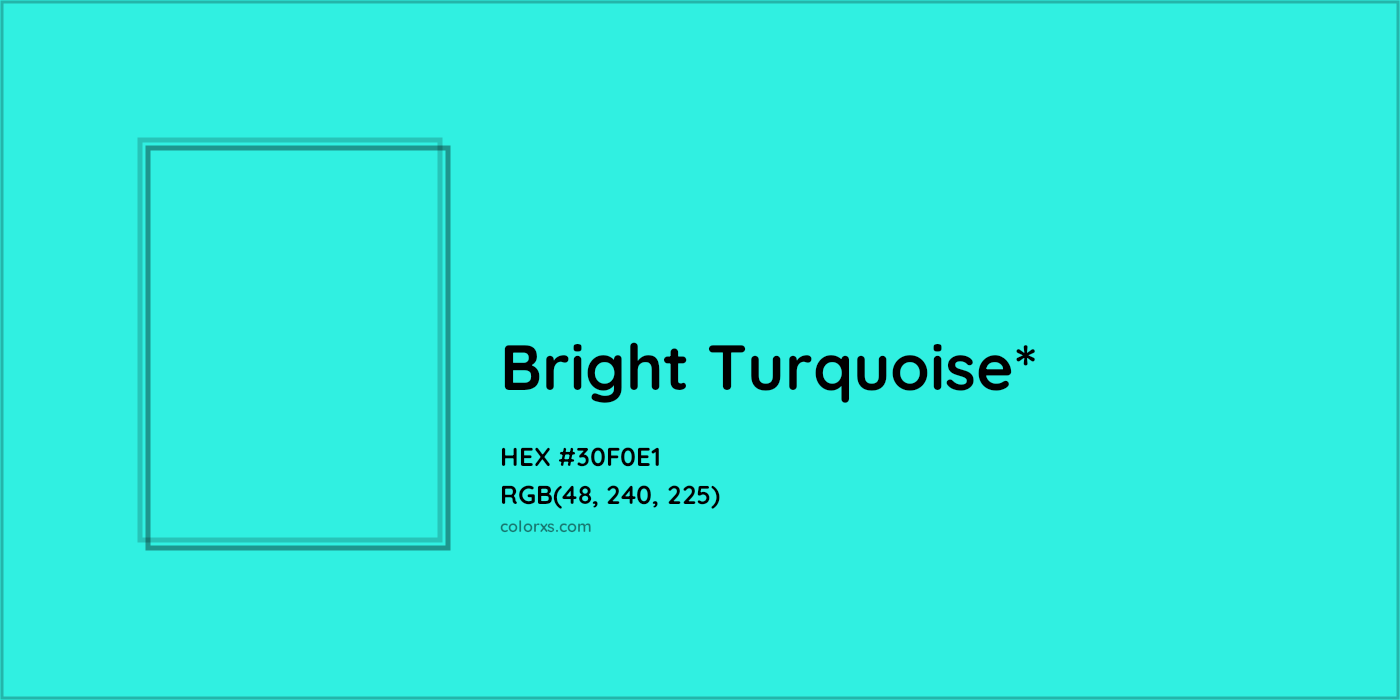 HEX #30F0E1 Color Name, Color Code, Palettes, Similar Paints, Images