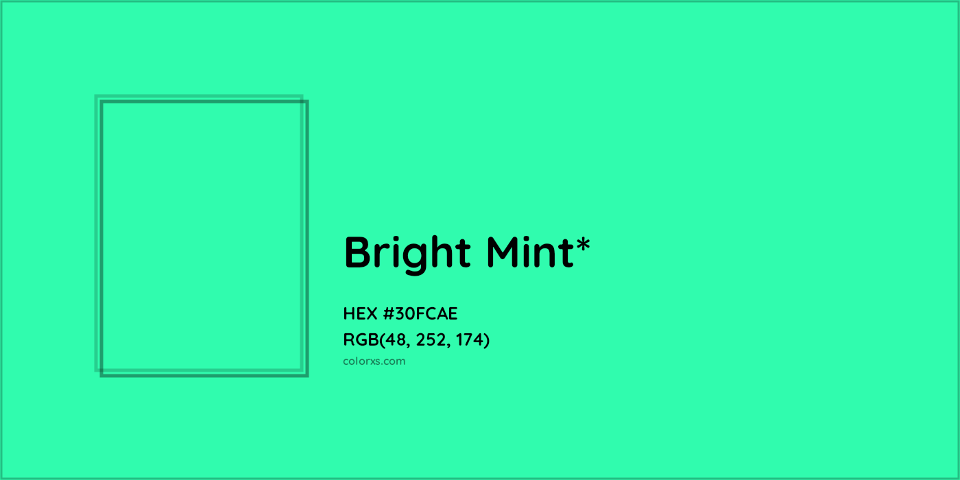 HEX #30FCAE Color Name, Color Code, Palettes, Similar Paints, Images
