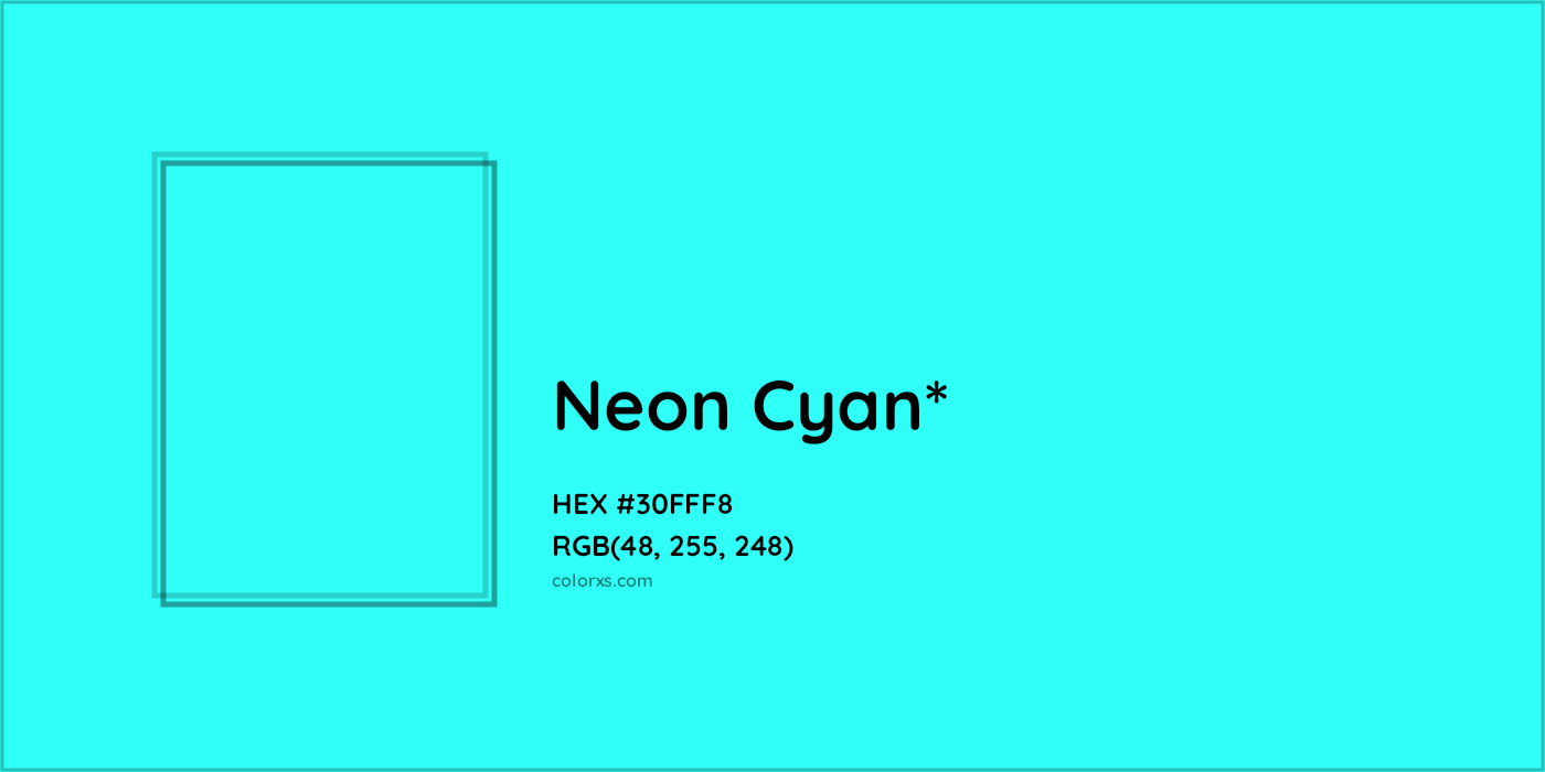 HEX #30FFF8 Color Name, Color Code, Palettes, Similar Paints, Images