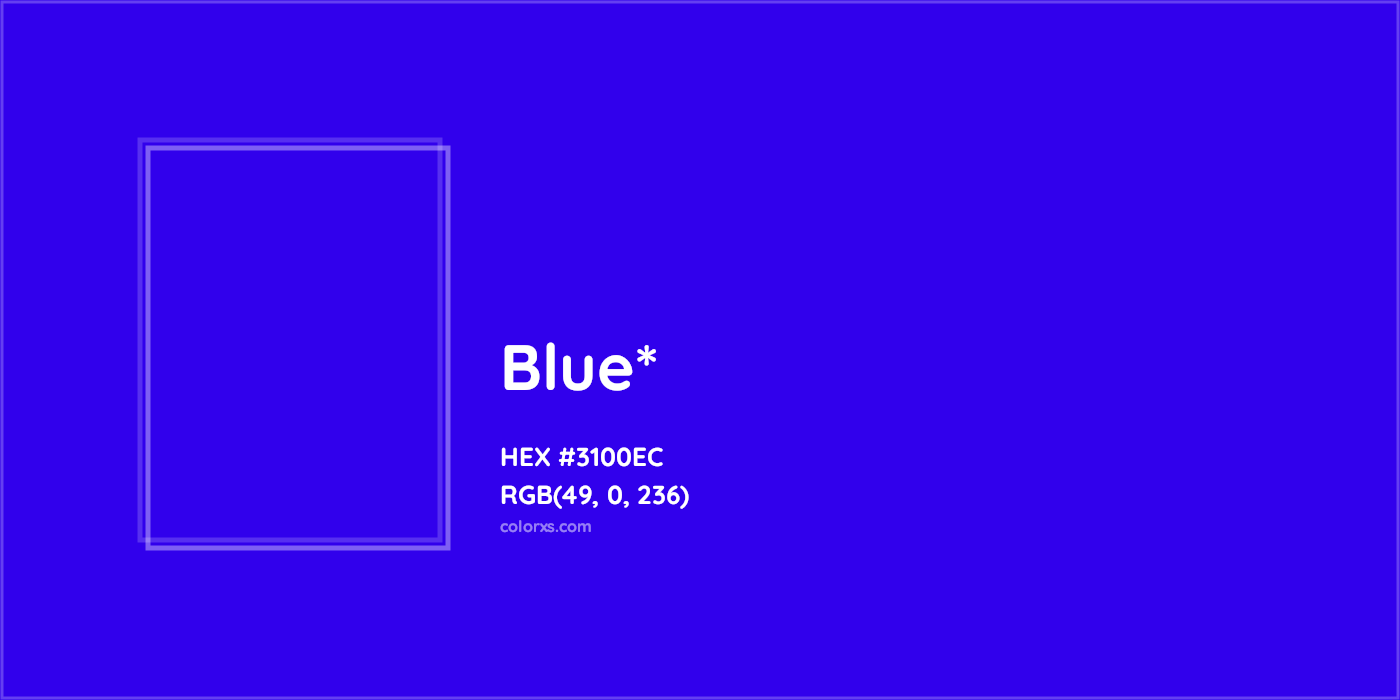 HEX #3100EC Color Name, Color Code, Palettes, Similar Paints, Images