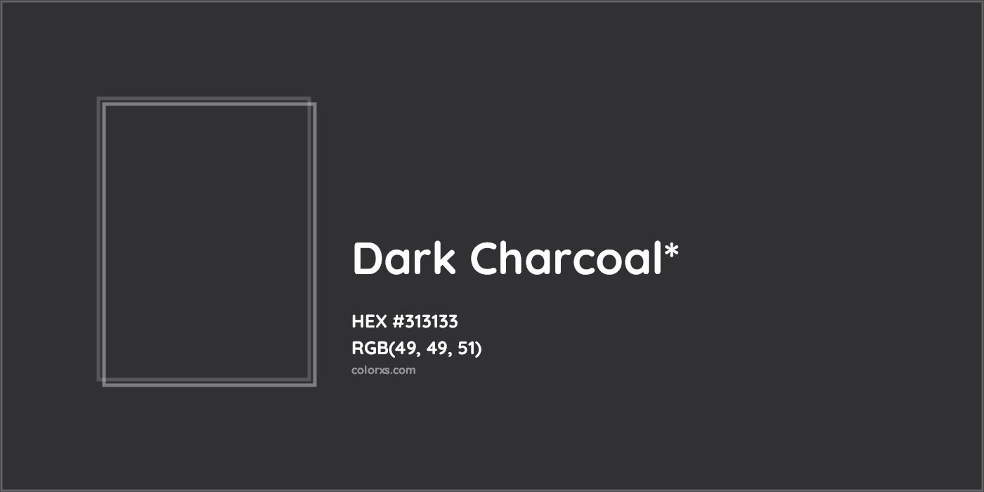 HEX #313133 Color Name, Color Code, Palettes, Similar Paints, Images