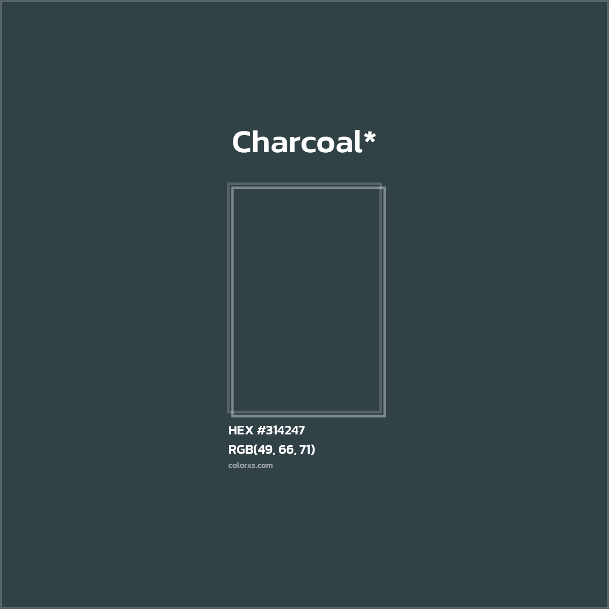 HEX #314247 Color Name, Color Code, Palettes, Similar Paints, Images