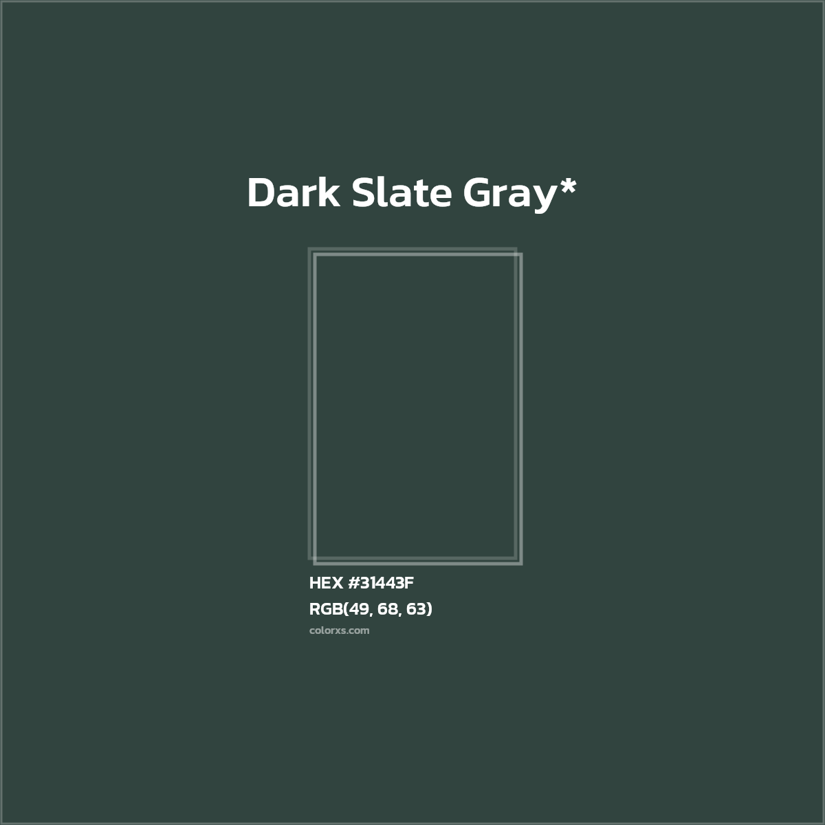 HEX #31443F Color Name, Color Code, Palettes, Similar Paints, Images
