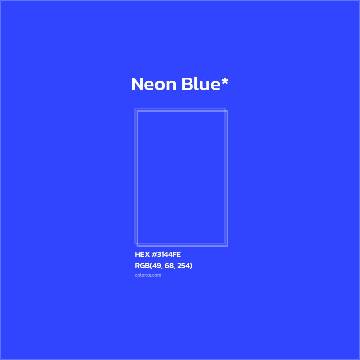 HEX #3144FE Color Name, Color Code, Palettes, Similar Paints, Images