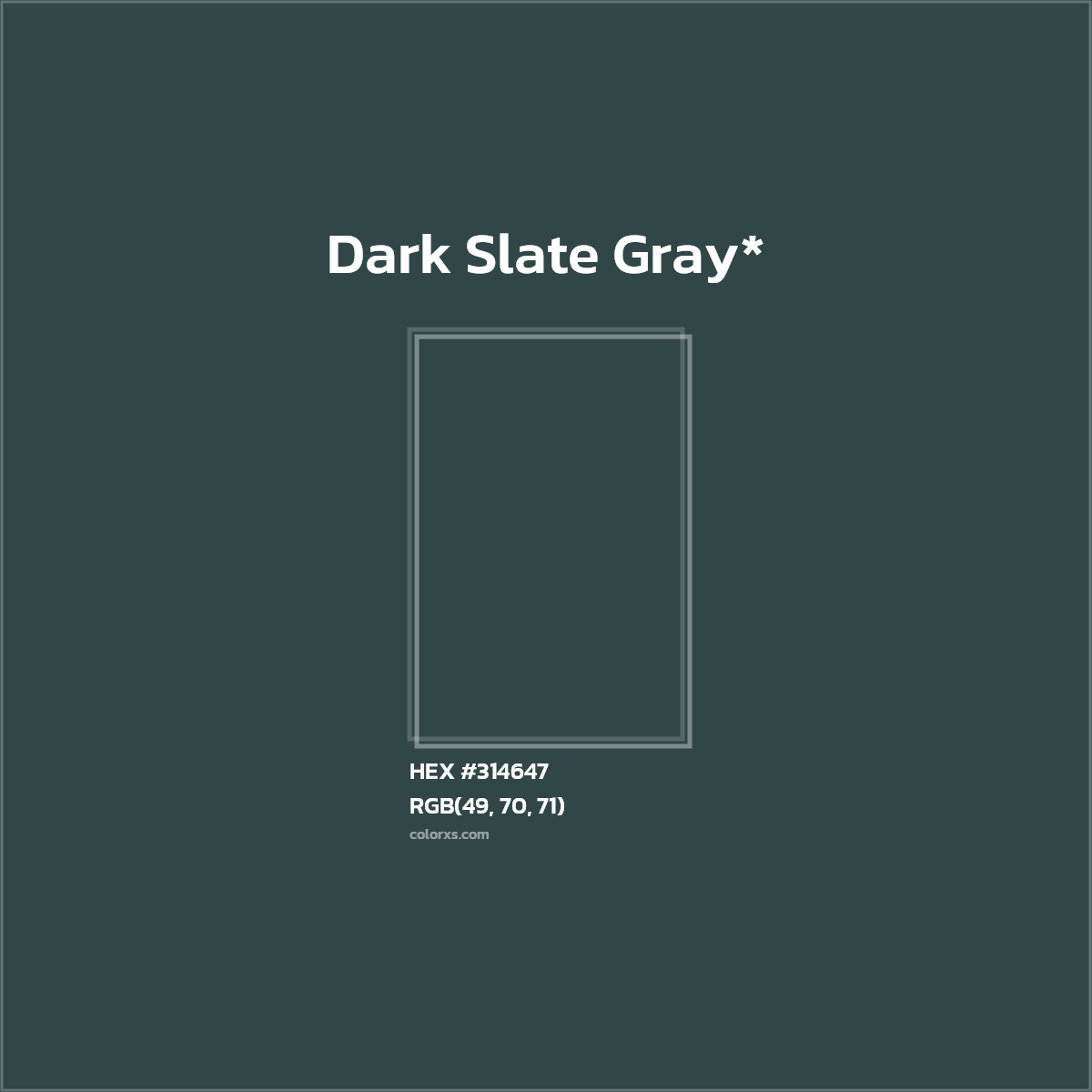 HEX #314647 Color Name, Color Code, Palettes, Similar Paints, Images