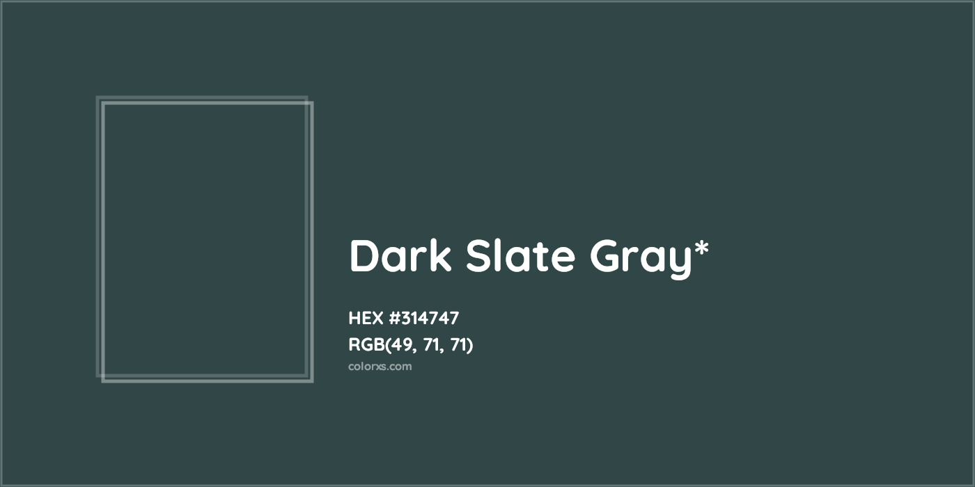 HEX #314747 Color Name, Color Code, Palettes, Similar Paints, Images