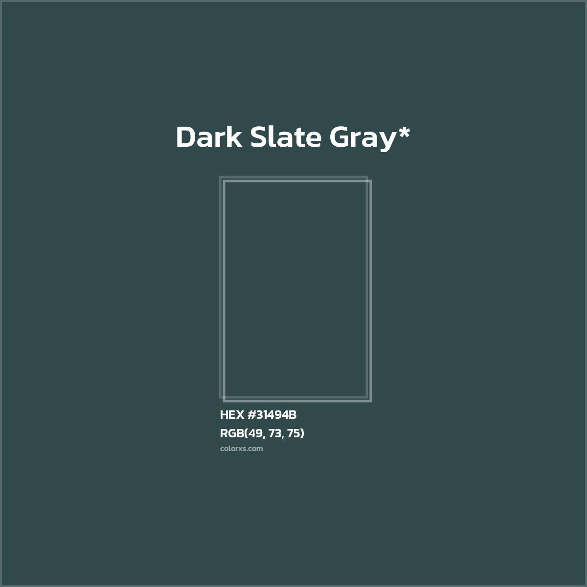 HEX #31494B Color Name, Color Code, Palettes, Similar Paints, Images